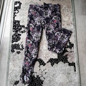 Flower Print Divided Jeans